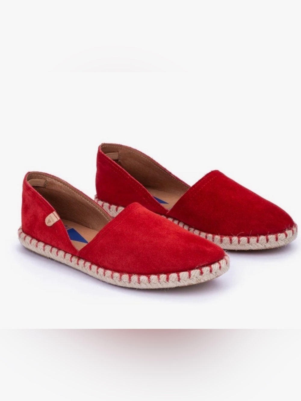 Verbenas Red Suede Espadrille Flats | Size 9 | NWOB | Made in Spain